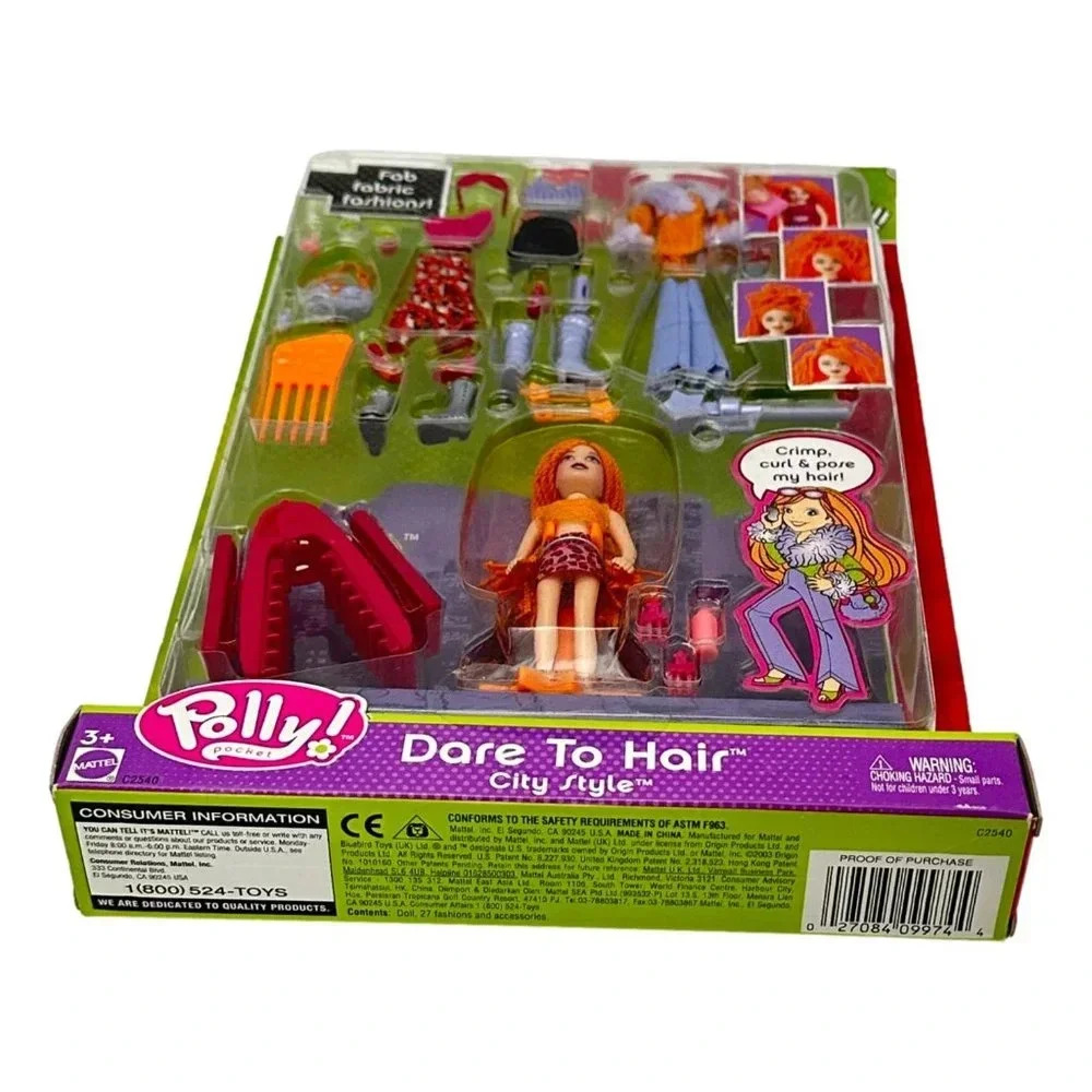Vintage Polly Pocket Dare to Hair City Style Lea 2003 New - Picture 4 of 7